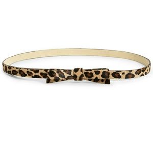 Kate Spade Skinny Leopard Bow Belt NWT